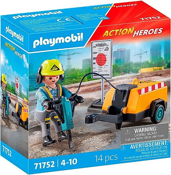Playmobil® Bauarbeiter mit Meißel (71752), Playmobil Action Heroes Konstruk günstig online kaufen