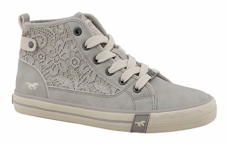 Mustang Shoes Sneaker "Winona" Schnürboots, High Top-Sneaker mit Blüten-Sti günstig online kaufen