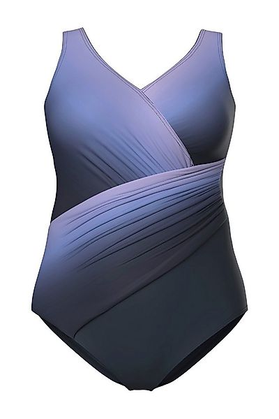 Ulla Popken Badeanzug Badeanzug Farbverlauf drapiert Softcups recycelt günstig online kaufen