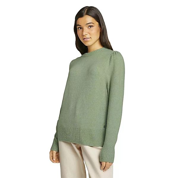 Tom Tailor Cozy Puff Pullover M Light Basil Green Melange günstig online kaufen