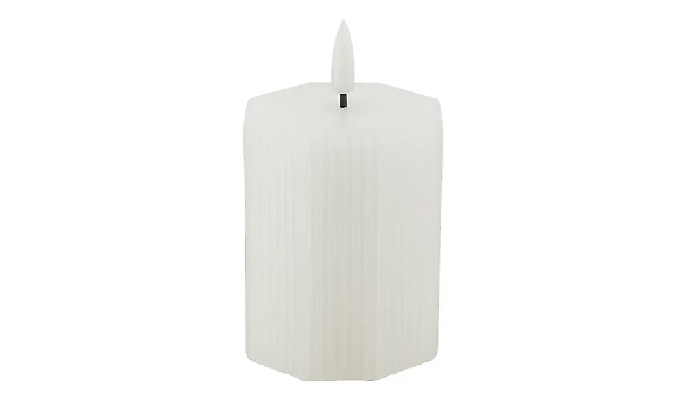 HOME STORY LED Kerze   ¦ weiß ¦ Wachs,Kunststoff ¦ Maße (cm): H: 11  Ø: 6 A günstig online kaufen