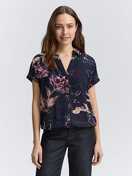TOM TAILOR Kurzarmbluse Bluse mit Muster günstig online kaufen