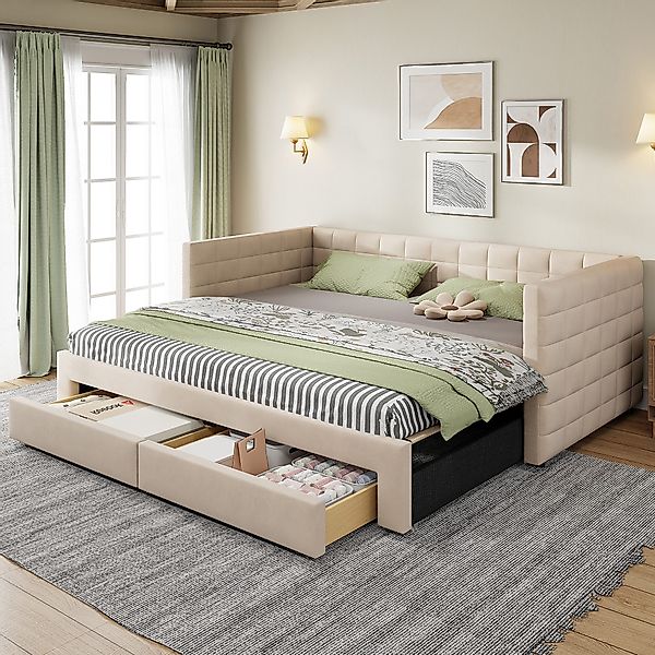 Odikalo Schlafsofa Schlafcouch Auszug Polsterbett 90x190 günstig online kaufen