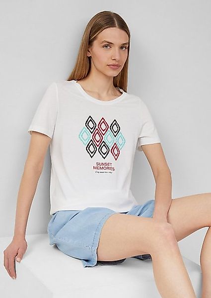 s.Oliver Shirttop Jersey-T-Shirt mit Frontprint günstig online kaufen