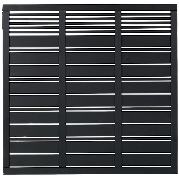 Sichtschutzzaun Silence Nadelholz Schwarz 176 cm x 170 cm günstig online kaufen