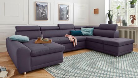 sit&more Wohnlandschaft "Riva U-Form" wahlweise mit Bettfunktion günstig online kaufen