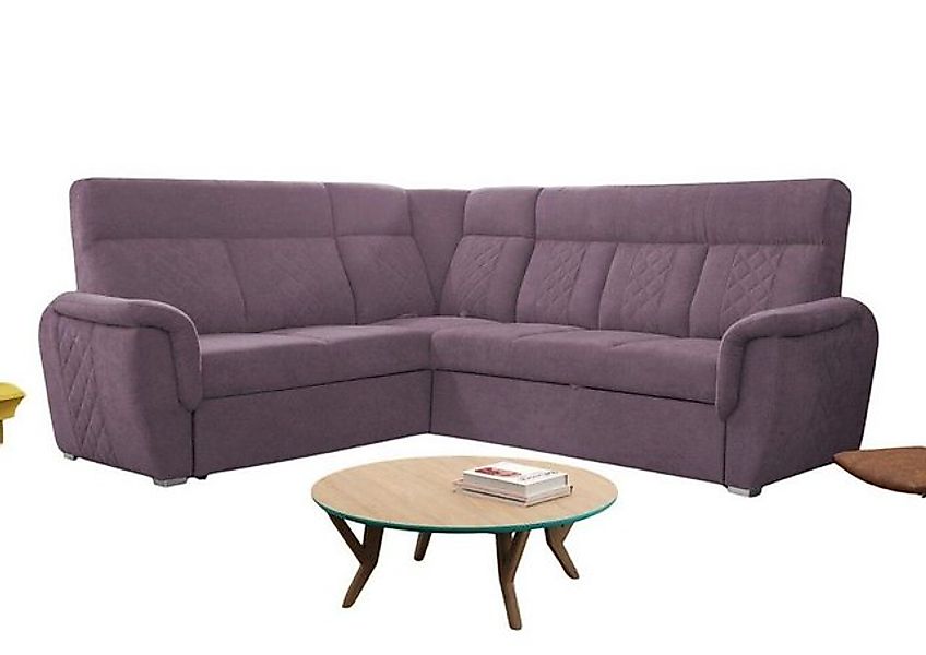 JVmoebel Ecksofa L-Form Möbel Polster Rosa Akro Textil Couch Italien Rosa, günstig online kaufen