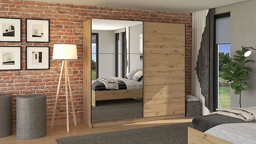 INOSIGN Schwebetürenschrank »Sierra Kleiderschrank mit Spiegel Wäscheschran günstig online kaufen