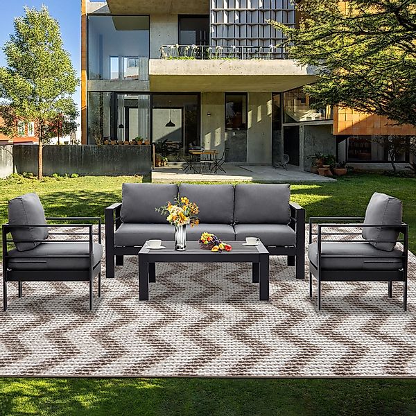 MeXo Gartenlounge-Set Gartenmöbel Set 4-5 Personen günstig online kaufen