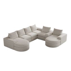 MODFU Sofa Modulares Chenille-Sofa mit Nackenkissen, günstig online kaufen