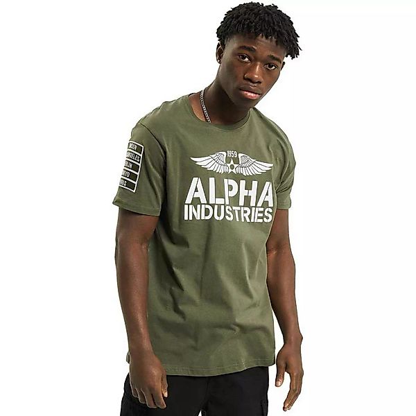 Alpha Industries Rebel Kurzärmeliges T-shirt S Dark Olive günstig online kaufen