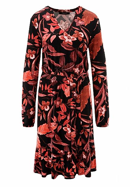 Aniston CASUAL Jerseykleid, (mit abnehmbarem Bindeband), mit großflächigen günstig online kaufen