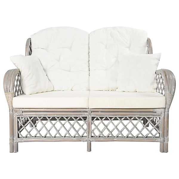 2-sitzer-sofa Grau Rattan günstig online kaufen