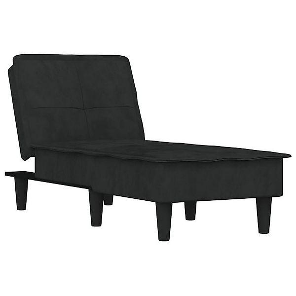 vidaXL Chaiselongue, Liegesofa Schwarz Samt günstig online kaufen