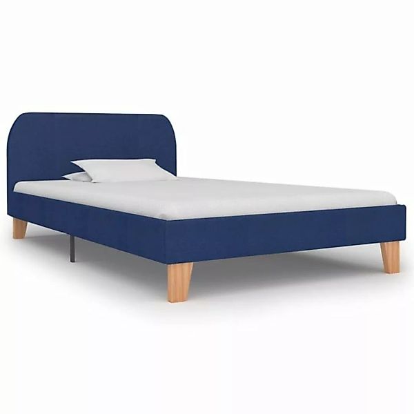 furnicato Bett Bettgestell Blau Stoff 90x200 cm günstig online kaufen
