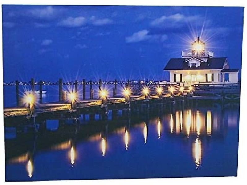 Luna24 simply great ideas... Leinwandbild LED Leinwandbild Seebrücke 38x28 günstig online kaufen