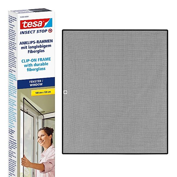 tesa Insektenschutz-Fensterrahmen Insect Stop Anklipsrahmen - günstig online kaufen