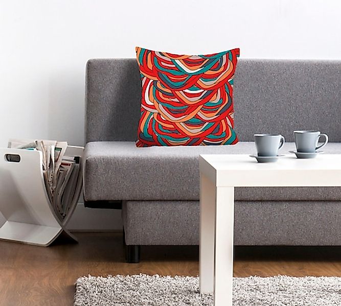 queence Dekokissen "Knubeli" mit einem bunten Haufen Garn günstig online kaufen