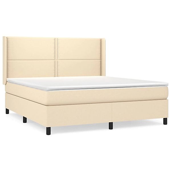 vidaXL Boxspringbett mit Matratze Creme 180x200 cm Stoff1380173 günstig online kaufen