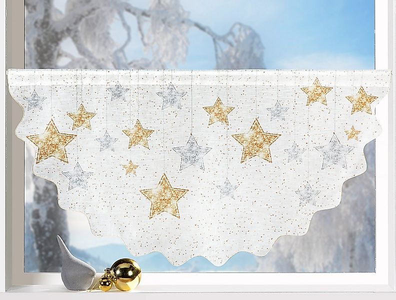 heimtexland Scheibengardine Weihnachten Fensterdeko Gardine Weihnachtsgardi günstig online kaufen
