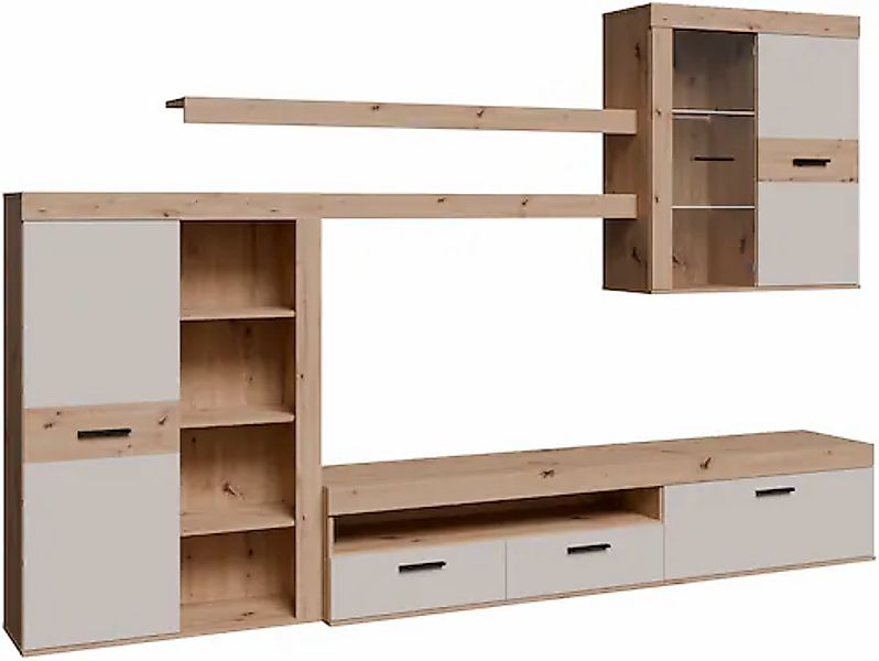 FORTE Wohnwand, (5 St.), B/H/T 300/22,9/41 cm günstig online kaufen