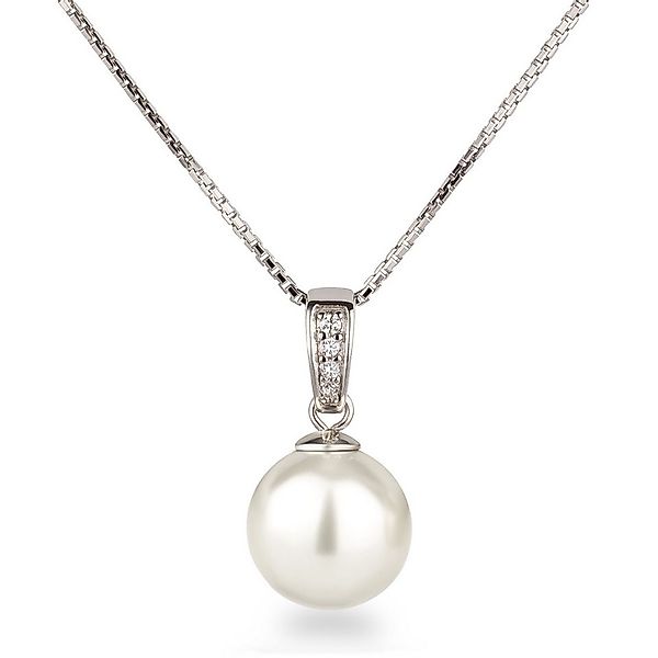 Schöner-SD Kette mit Anhänger Perlenanhänger mit 925 Silber Kette Perle 12m günstig online kaufen