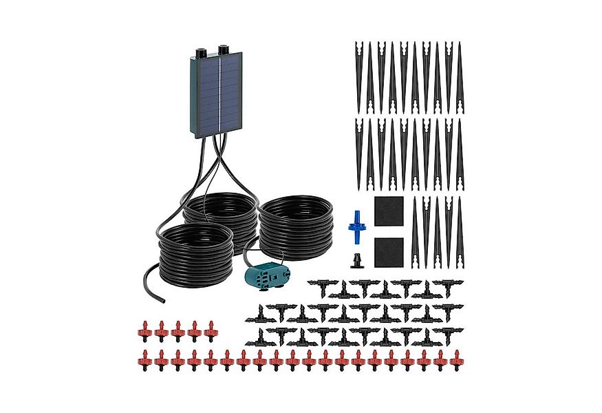 Hillvert Bewässerungssystem 50 Tropfer Solar Gartenbewässerungssystem Bewäs günstig online kaufen