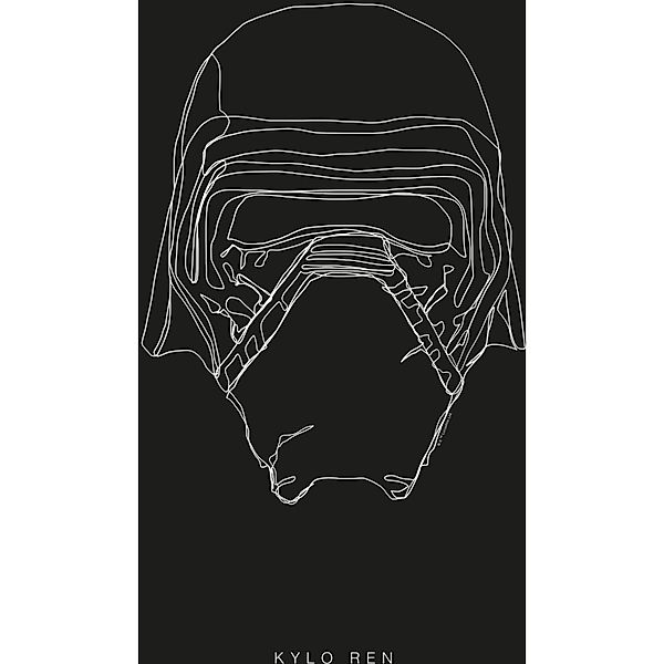 Komar Bild "Star Wars Lines Dark Side Kylo" Star Wars 1 Stk. tlg. Wandbild günstig online kaufen