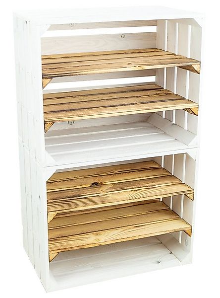 Kistenkolli Altes Land Allzweckkiste 2er set Regalkiste WEIß "Johanna" dopp günstig online kaufen