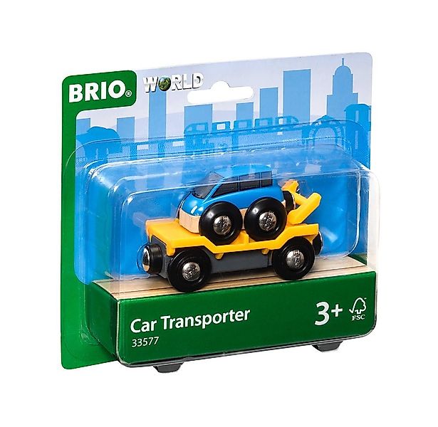 BRIO® Spielzeugeisenbahn-Lokomotive World Eisenbahn Waggon Autotransporter günstig online kaufen