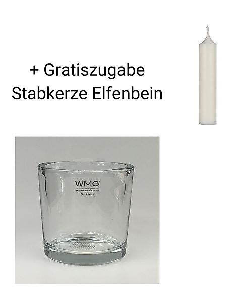 Glas für Windlichter - Ersatzglas Höhe 8 cm, Durchmesser 9 cm + Gratiszugab günstig online kaufen