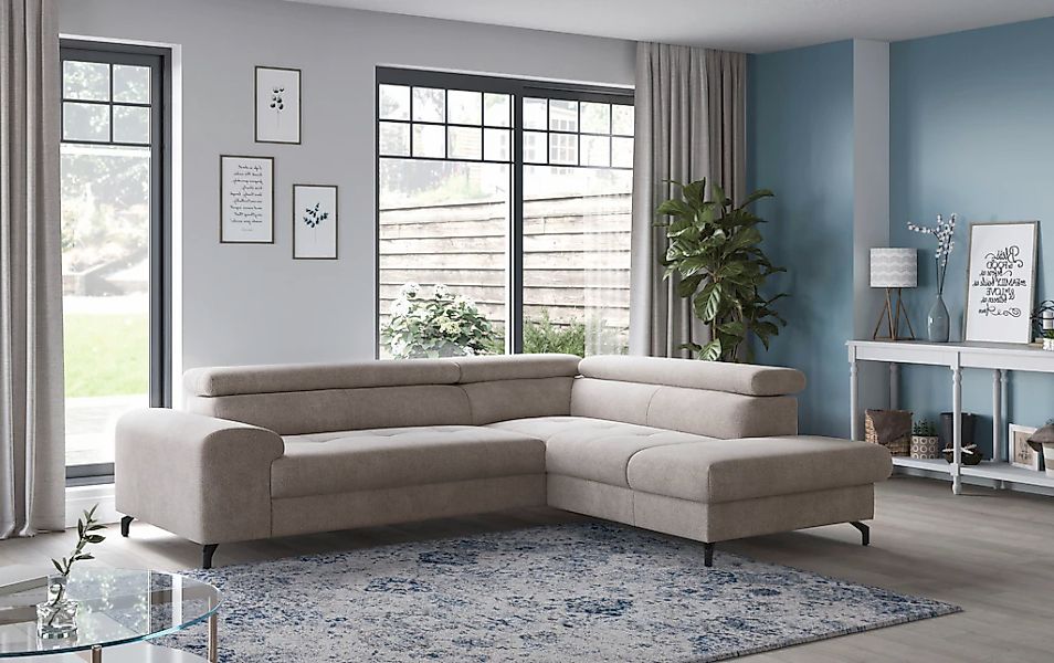 COTTA Ecksofa "Aura L-Form", mit Schlaffunktion, Bettkasten und Kopfteilver günstig online kaufen