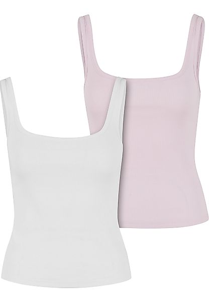 URBAN CLASSICS Tanktop "Urban Classics Ladies Wide Neck Rib Top 2-Pack" günstig online kaufen