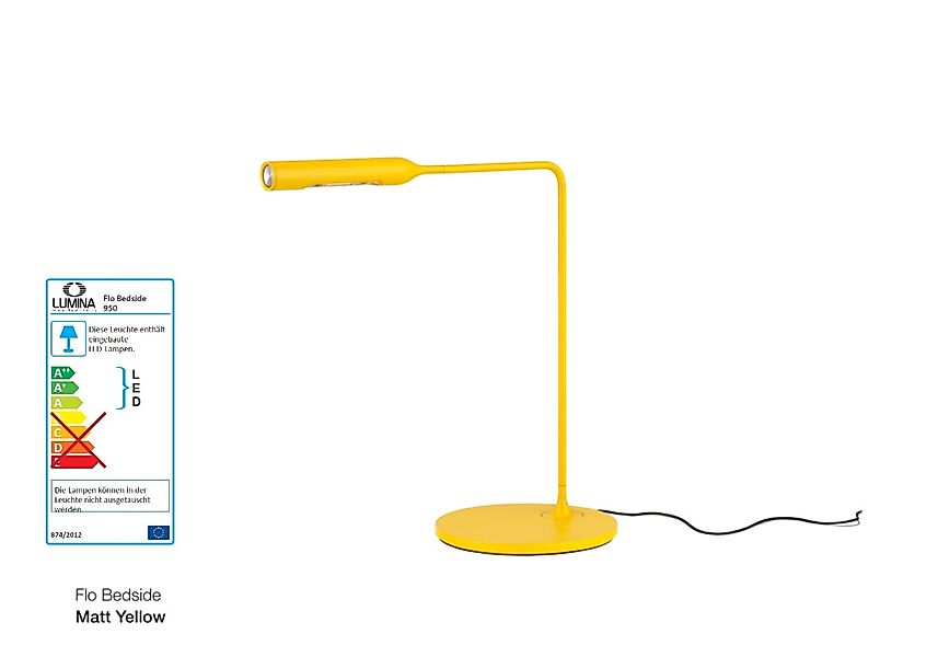 FLO Bedside Nachttischlampe gelb günstig online kaufen