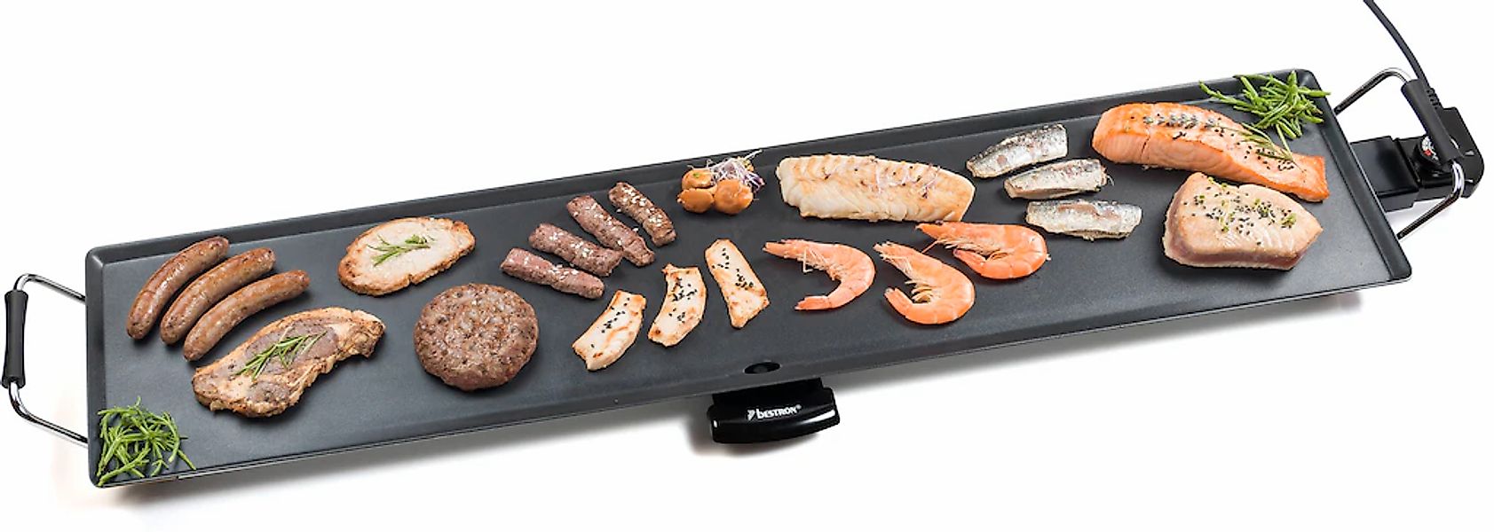 bestron Tischgrill "XXXL Plancha-/Teppanyaki-Grillplatte", 2000 W, mit Anti günstig online kaufen