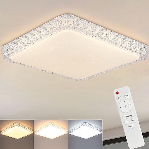 ZMH LED Deckenleuchte Sternenhimmel Dimmbar Ø30cm günstig online kaufen