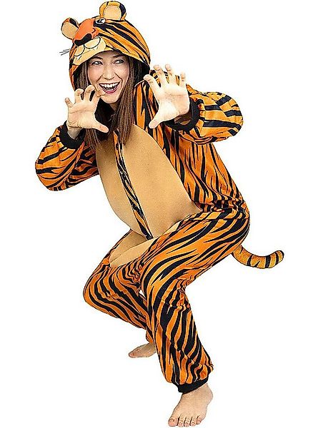 Funidelia Kostüm Tiger Onesie Kostüm, Gemütlicher Overall für wilde Katzen günstig online kaufen