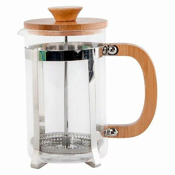 Kolben-kaffeemaschine Dkd Home Decor Bambus Stahl Borosilikatglas (600 Ml) günstig online kaufen