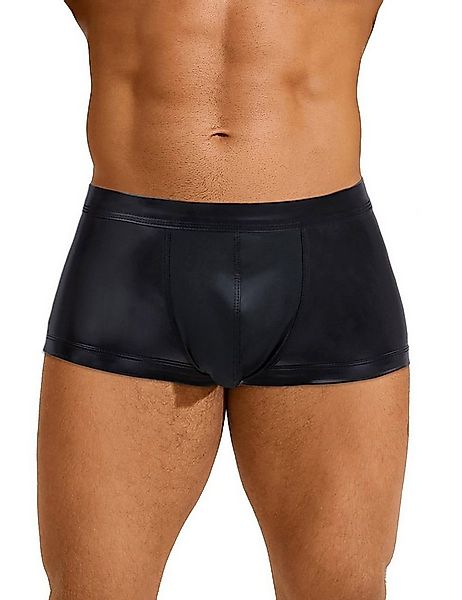 Lau-Fashion Boxershorts Lack Leder Unterwäsche Wetlook Schwarz Männer Fetis günstig online kaufen