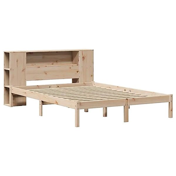 vidaXL Massivholzbett mit Regal ohne Matratze 120x200 cm Kiefer 3321538 günstig online kaufen