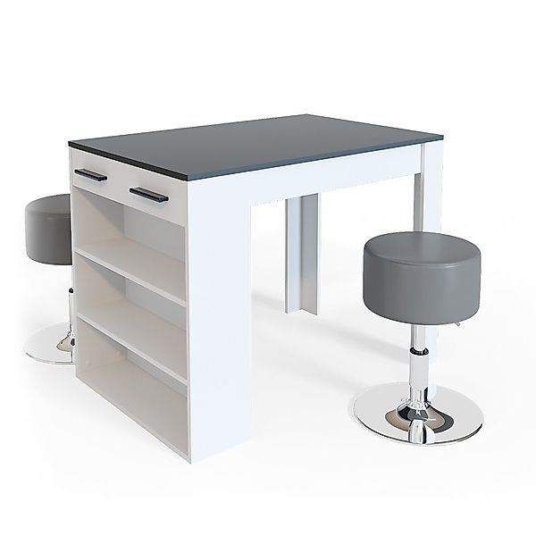 Vicco Bartisch Repose, Anthrazit/Weiß/Weiß, 67 x günstig online kaufen