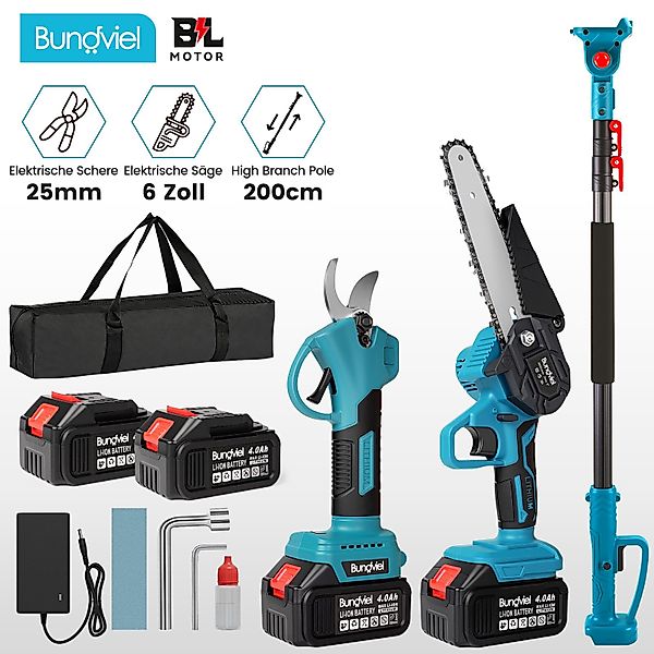 Bundviel Akku-Hochentaster Teleskop Astsäge Astschere Teleskopsäge günstig online kaufen