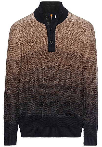camel active Strickpullover Troyer Pullover aus einem Baumwollmix günstig online kaufen