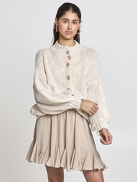 Lilavie Cardigan Paulaa One Size kuschelige Grobstrick Jacke mit Wollanteil günstig online kaufen