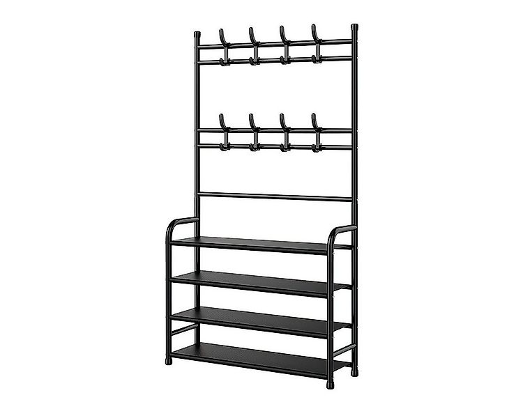 POPOLIC Garderobenständer Cloak Rack, Shoe Bench, 3-in-1-Schrank für den Ei günstig online kaufen