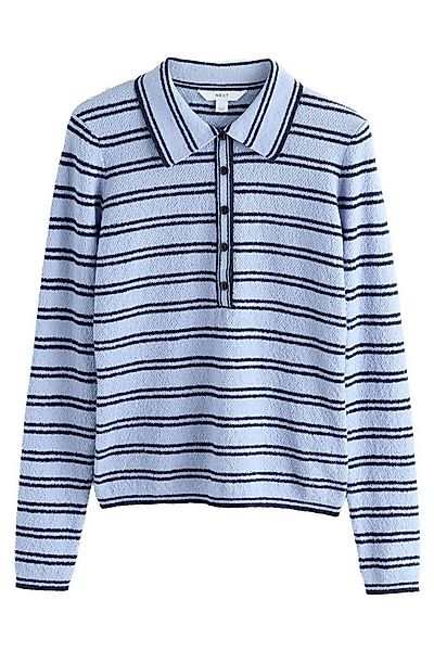 Next Blusenshirt Langärmeliges Polooberteil in Strickoptik (1-tlg) günstig online kaufen