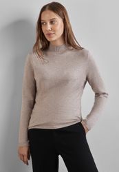 STREET ONE Rollkragenpullover mit Materialmix günstig online kaufen