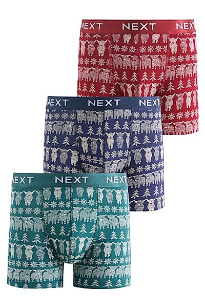 Next Boxershorts Weihnachtliche Boxershorts (3-St) günstig online kaufen