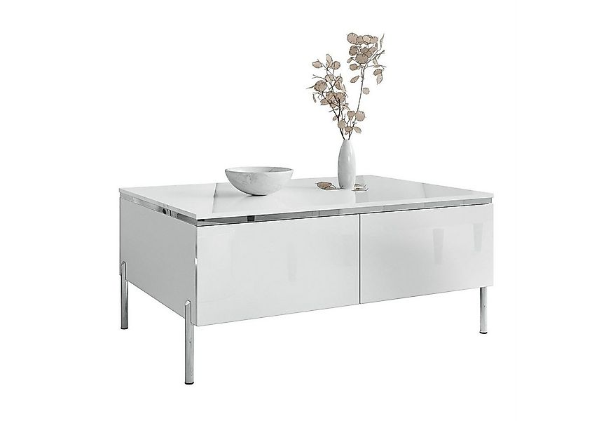 Lookway Couchtisch AURORA SILVER mit Stauraum (1x Tisch), Breite: 90 cm günstig online kaufen