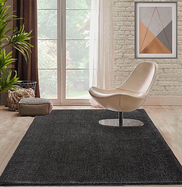 merinos Hochflor-Teppich »Forest 340« rechteckig 25 mm Höhe Shaggy, uni mel günstig online kaufen